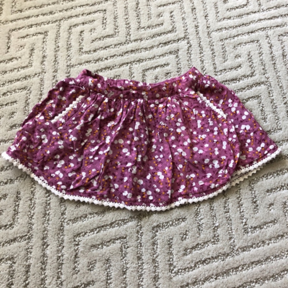 Purple Floral Skirt